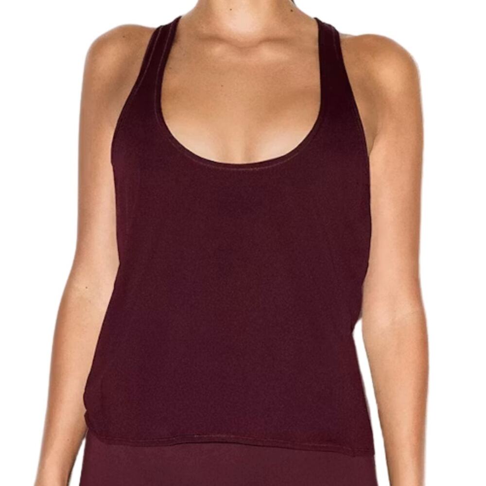 NikeSKIMS Airy Racer Back Tank Womens Small Currant Red NWT Dri-Fit Workout Top